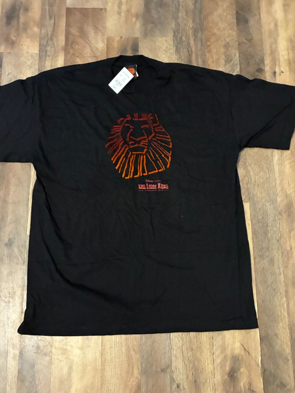 Vintage Disney The Lion King Broadway Musical T Shirt 90s Promo Black XL NWT